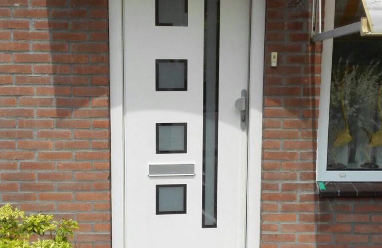 Aluminium deur met paneel